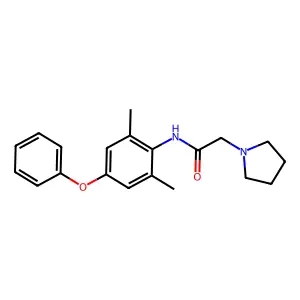 1-Pyrrolidineaceto-2',6'-xylidide, 4'-phenoxy- structure