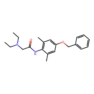 Acetamide, 2-(diethylamino)-N-(2,6-dimethyl-4-(phenylmethoxy)phenyl)- structure