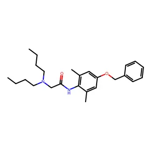 Acetamide, 2-(dibutylamino)-N-(2,6-dimethyl-4-(phenylmethoxy)phenyl)- structure