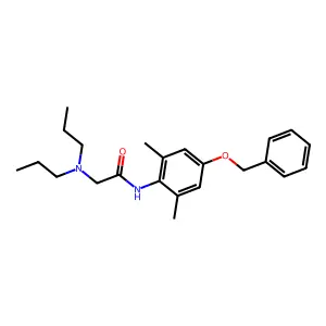 Acetamide, N-(2,6-dimethyl-4-(phenylmethoxy)phenyl)-2-(dipropylamino)- structure