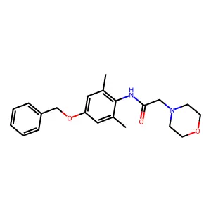 4-Morpholineacetamide, N-(2,6-dimethyl-4-(phenylmethoxy)phenyl)- structure