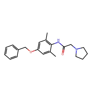 1-Pyrrolidineacetamide, N-(2,6-dimethyl-4-(phenylmethoxy)phenyl)- structure