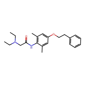 Acetamide, 2-(diethylamino)-N-(2,6-dimethyl-4-(2-phenylethoxy)phenyl)- structure