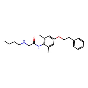 Acetamide, 2-(butylamino)-N-(2,6-dimethyl-4-(phenethyloxy)phenyl)- structure