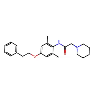 1-Piperidineacetamide, N-(2,6-dimethyl-4-(2-phenylethoxy)phenyl)- structure