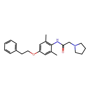 1-Pyrrolidineacetamide, N-(2,6-dimethyl-4-(2-phenylethoxy)phenyl)- structure