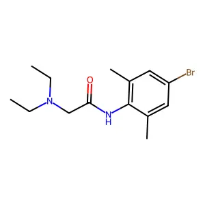 2',6'-Acetoxylidide, 4'-bromo-2-(diethylamino)- structure