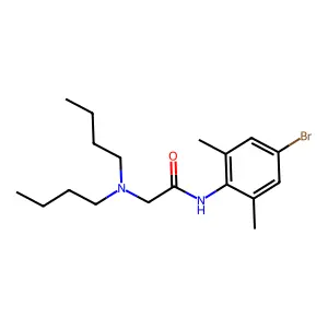 2',6'-Acetoxylidide, 4'-bromo-2-(dibutylamino)- structure