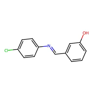 3-{(E)-[(4-chlorophenyl)imino]methyl}phenol structure