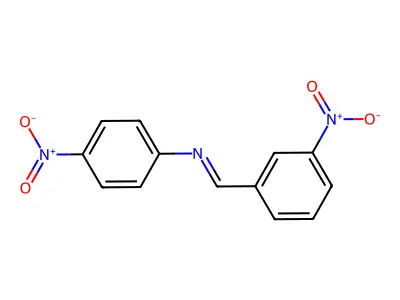 Benzenamine, 4-nitro-N-[(3-nitrophenyl)methylene]- structure
