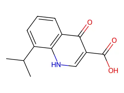 4-Hydroxy-8-(1-methylethyl)-3-quinolinecarboxylic acid structure