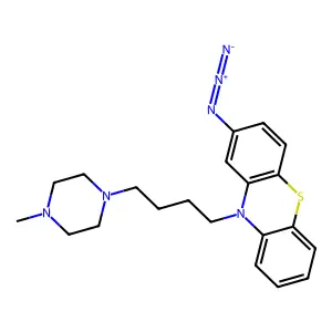 2-Azido-10-[4-(4-methylpiperazin-1-yl)butyl]phenothiazine structure