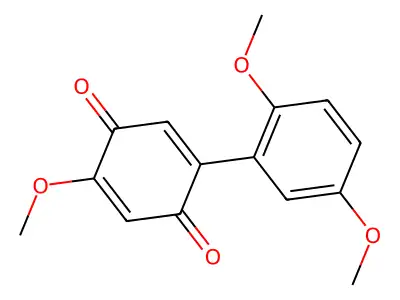 2,5-Cyclohexadiene-1,4-dione, 2-(2,5-dimethoxyphenyl)-5-methoxy- structure