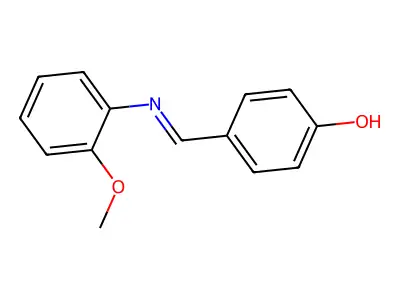Phenol, 4-[[(2-methoxyphenyl)imino]methyl]- structure