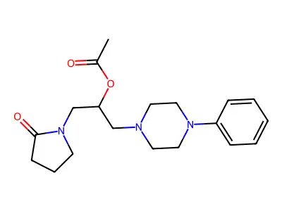1-(2-Acetoxy-3-(4-phenyl-1-piperazinyl)propyl)pyrrolidin-2-one structure