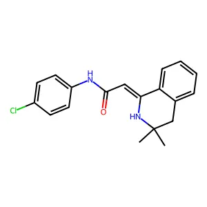 N-(4-chlorophenyl)-2-(3,3-dimethyl-2,4-dihydroisoquinolin-1-ylidene)acetamide structure