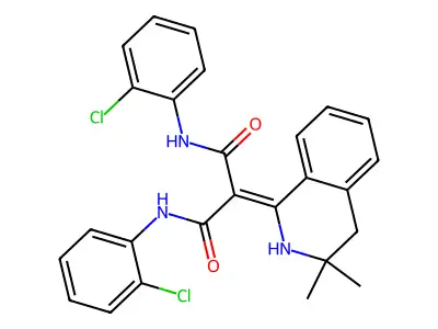 Propanediamide, N,N'-bis(2-chlorophenyl)-2-(3,4-dihydro-3,3-dimethyl- 1(2H)-isoquinolinylidene)- structure