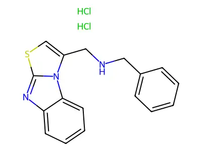 Thiazolo(3,2-a)benzimidazole-3-methanamine, N-(phenylmethyl)-, dihydrochloride structure