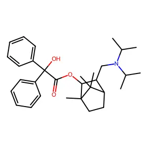 3-((Diisopropylamino)methyl)-2-bornanol benzilate structure