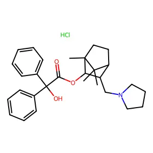 Benzilato di 3-pirrolidinometil-2-bornanolo cloridrato [Italian] structure