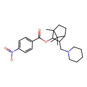 p-Nitrobenzoato di 3-piperidinometil-2-bornanolo structure