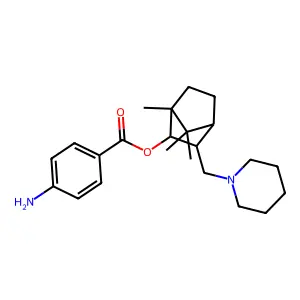 p-Aminobenzoato di 3-piperidinometil-2-bornanolo structure