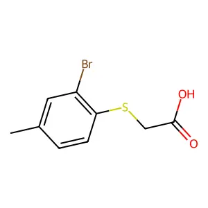 (2-Bromo-4-methylphenylthio)acetic acid structure