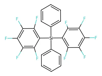 Bis(2,3,4,5,6-pentafluorophenyl)diphenylsilane structure