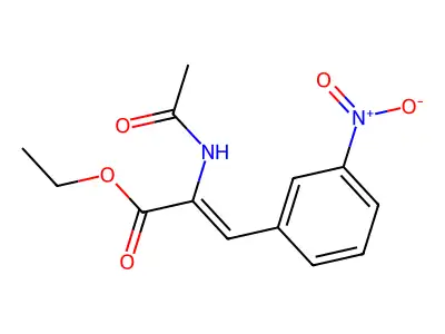 Ethyl 2-acetamido-3-(3-nitrophenyl)prop-2-enoate structure