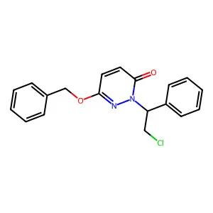 6-(Benzyloxy)-2-(2-chloro-1-phenylethyl)pyridazin-3(2H)-one structure