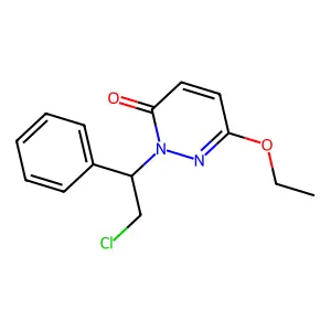 2-(2-Chloro-1-phenylethyl)-6-ethoxypyridazin-3(2H)-one structure
