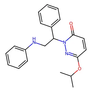 2-(alpha-(Anilinomethyl)benzyl)-6-isopropoxy-3(2H)-pyridazinone structure