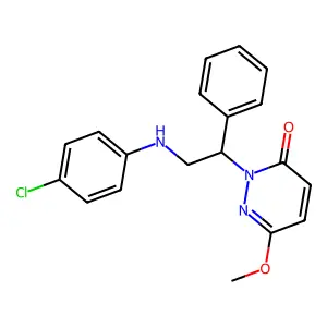 3(2H)-Pyridazinone, 2-(alpha-((p-chloroanilino)methyl)benzyl)-6-methoxy- structure