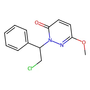 2-(2-Chloro-1-phenylethyl)-6-methoxypyridazin-3(2H)-one structure