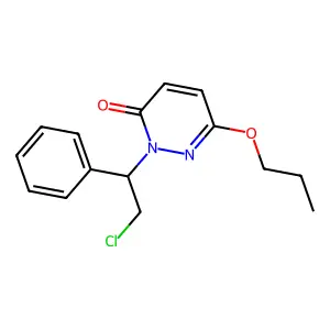 3(2H)-Pyridazinone, 2-(alpha-(chloromethyl)benzyl)-6-propoxy- structure