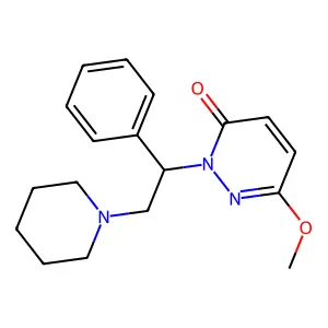 6-Methoxy-2-(alpha-(piperidinomethyl)benzyl)-3(2H)-pyridazinone structure
