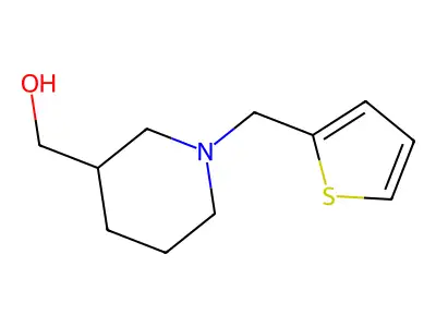 [1-(Thiophen-2-ylmethyl)piperidin-3-yl]methanol structure