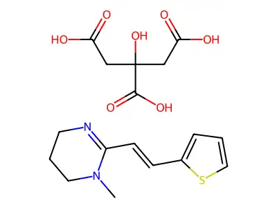 Pyrantel citrate salt structure