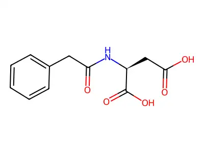 N-Phenylacetylaspartic acid structure