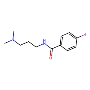 N-[3-(dimethylamino)propyl]-4-iodobenzamide structure