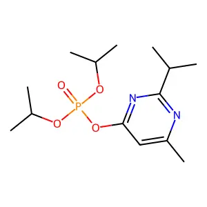 Phosphoric acid, diisopropyl 2-isopropyl-6-methyl-4-pyrimidinyl ester structure
