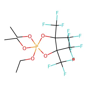 2,2,2-Triethoxy-4,4,5,5-tetrakis(trifluoromethyl)-1,3,2lambda5-dioxaphospholane structure