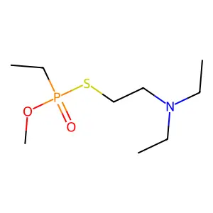 O-Methyl S-2-diethylaminoethyl ethylphosphonothiolate structure