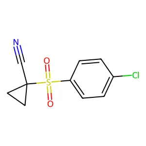 1-((4-Chlorophenyl)sulfonyl)cyclopropanecarbonitrile structure