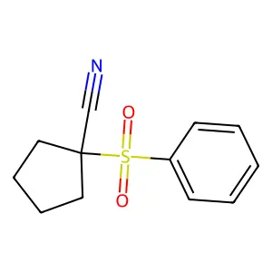 1-(Benzenesulfonyl)cyclopentane-1-carbonitrile structure