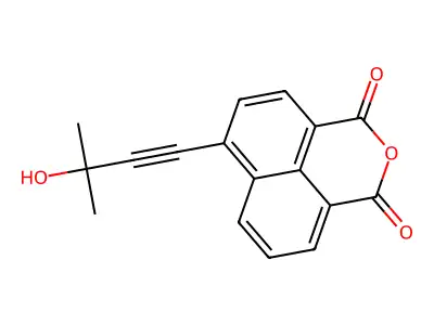 4-(2-Hydroxyprop-2-yl-ethynyl)naphthalicanhydride structure