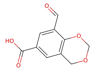 8-formyl-4H-benzo[d][1,3]dioxine-6-carboxylic acid structure