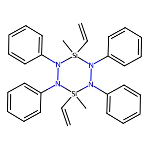 3,6-Bis(ethenyl)-3,6-dimethyl-1,2,4,5-tetraphenyl-1,2,4,5,3,6-tetrazadisilinane structure
