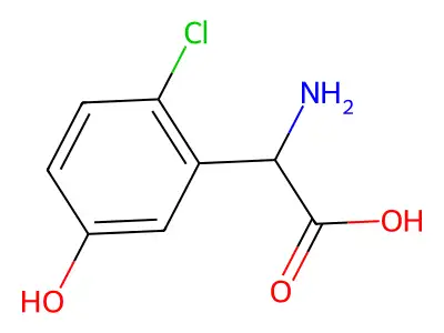 2-Chloro-5-hydroxyphenylglycine structure