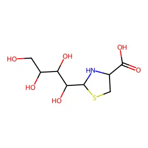 2-(1,2,3,4-四羟基丁基)-4-噻唑烷甲酸 structure